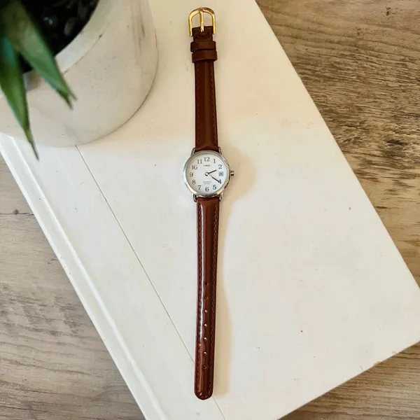 Timex Indiglo Brown Leather Watch - Image 2