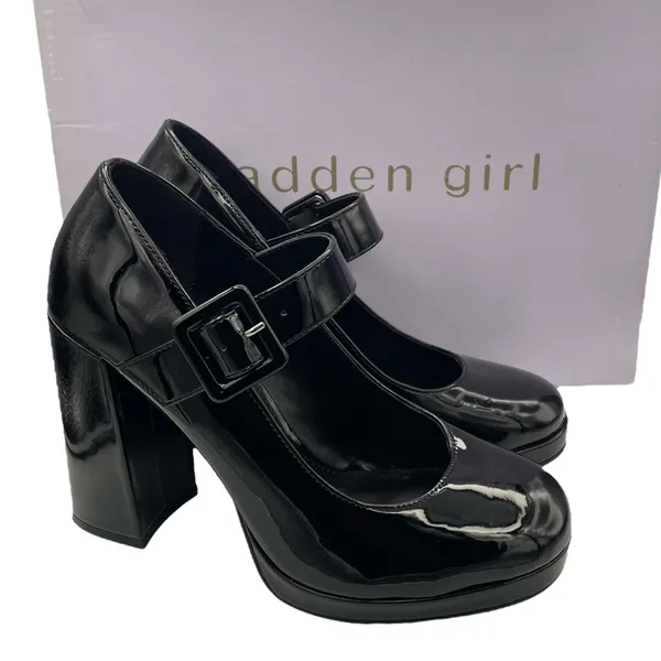 Madden Girl Ursulla black patent leather mary jane platform shoes Size 7.5M - Image 2