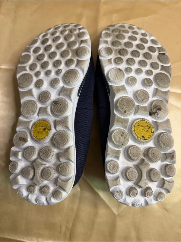 Skechers Kids Slip-On Sneakers in Navy with Yellow Liner - Image 6