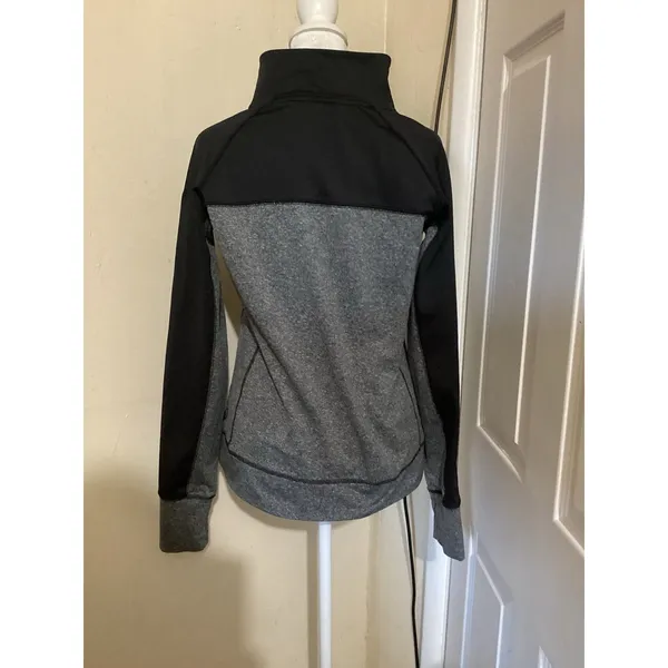 Pink Victorias Secret Gray Quarter Zip Athletic Sweatshirt M - Image 4