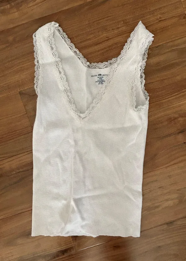 White Lace Tank Top - Image 2