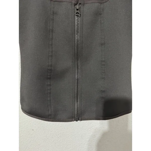Womens Black Waist Trainer Vest Shapewear Zipper Hook Closure Large L Faja‎ - Image 8