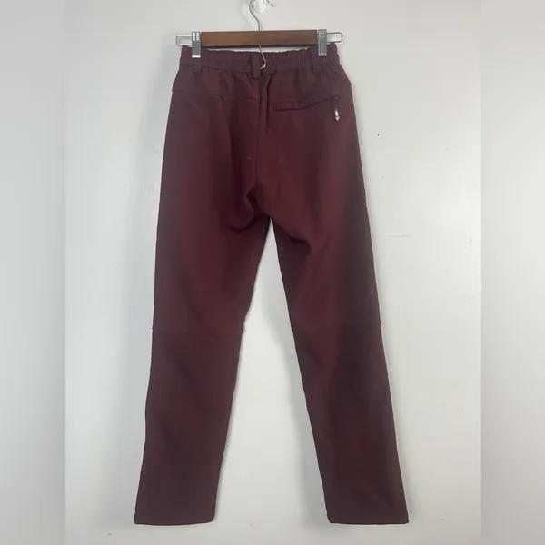 Singbring outdoor weatherproof burgundy cargo pants size xs - Image 4