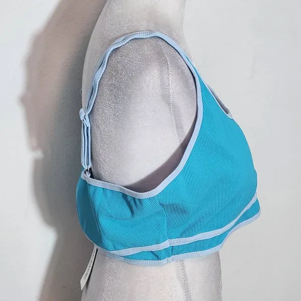 AI'MAGE Blue Bikini with Light Blue Trim and High Waist Bottoms NWT Size 2XL - Image 8
