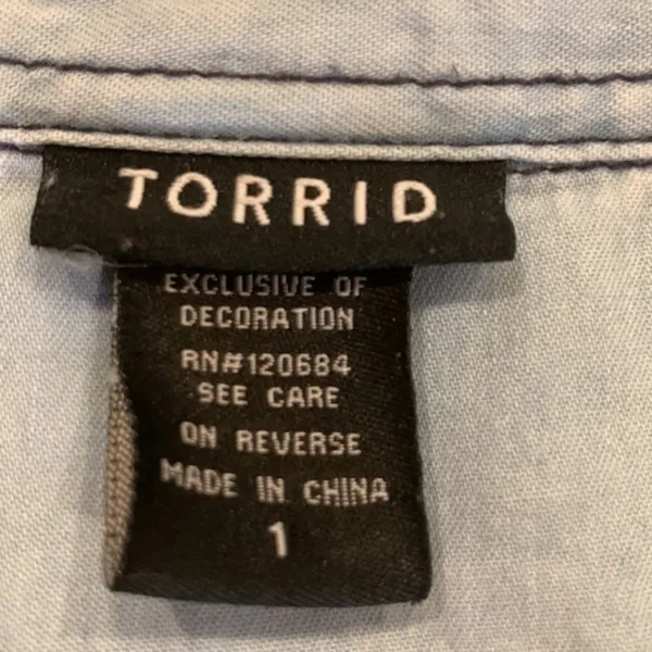 button front chambray shirt size 1 (14/16) - Image 10