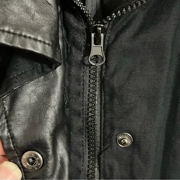 Women's Pure Energy‎ Black Winter Fall Jacket Size XL Faux Leather Trim Black - Image 5