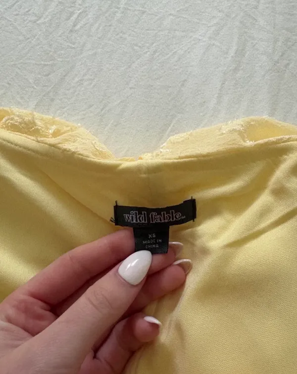 Yellow Ruffle Floral Dress Wild Fable Maxi - Image 3