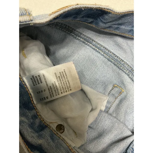 American Eagle Women Size 10 Regular Light Wash Distressed Ripped Jeans 0586 - Image 3