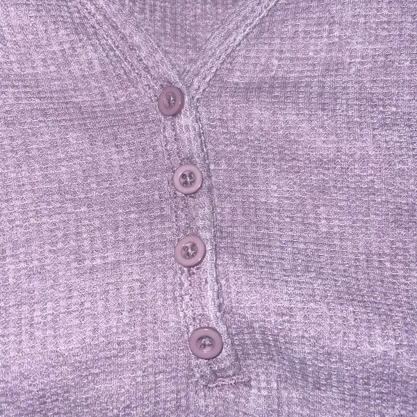 ✨Zyia Active Don't Wake Me Up Sz Small shirt purple waffle knit thermal✨ - Image 8