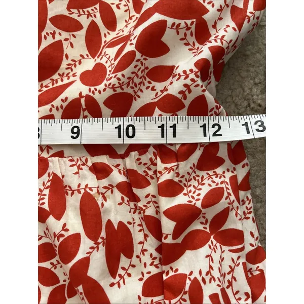 Vtg Jcrew Dress 0 strapless cotton orange leaf summer vacation resort cruise - Image 7