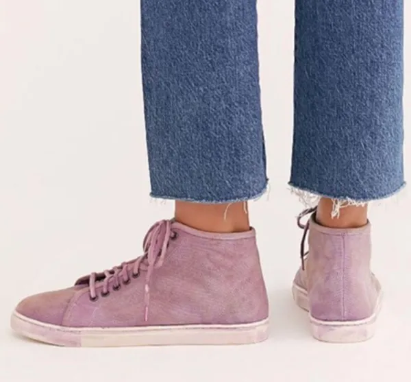 Free People River Run Distressed High Top Sneaker - Image 2