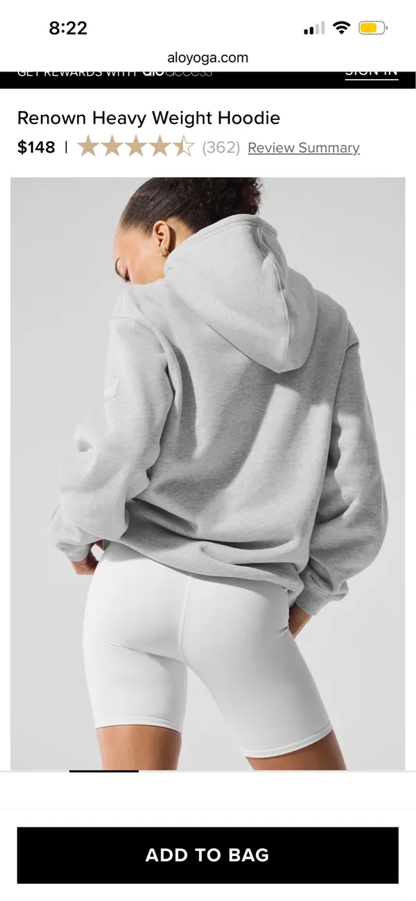 ALO Yoga Renown Heavy Weight Hoodie - Image 2