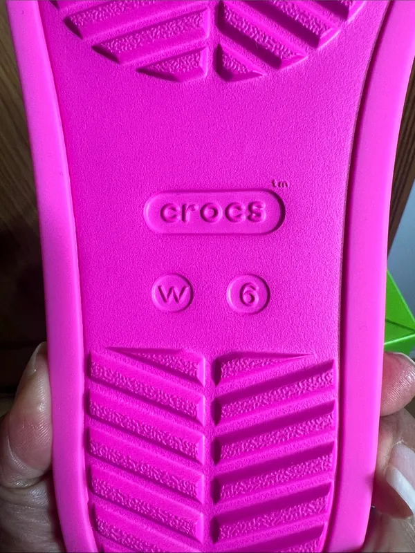 CROCS Women’s Hot Pink T-Strap Slingback Sandals - Image 4
