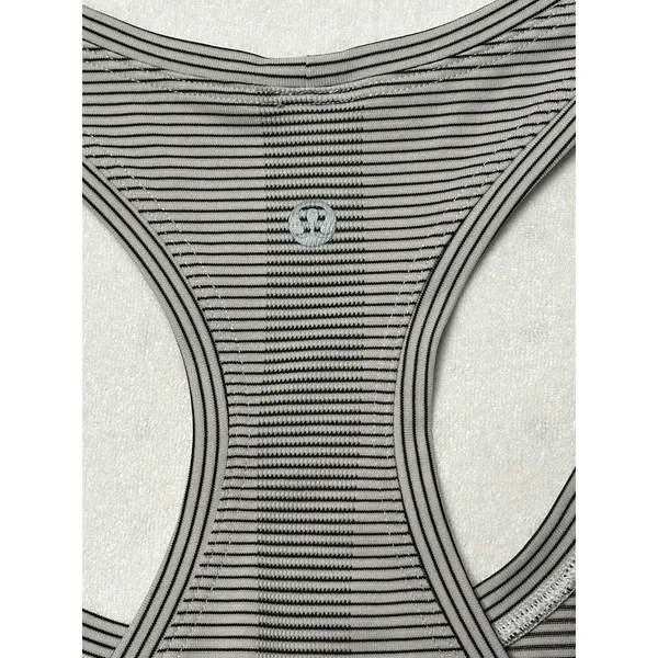 Lululemon Swiftly Tech Racerback Tank Top 10 Gray Stripe “Crush the Distance” - Image 4