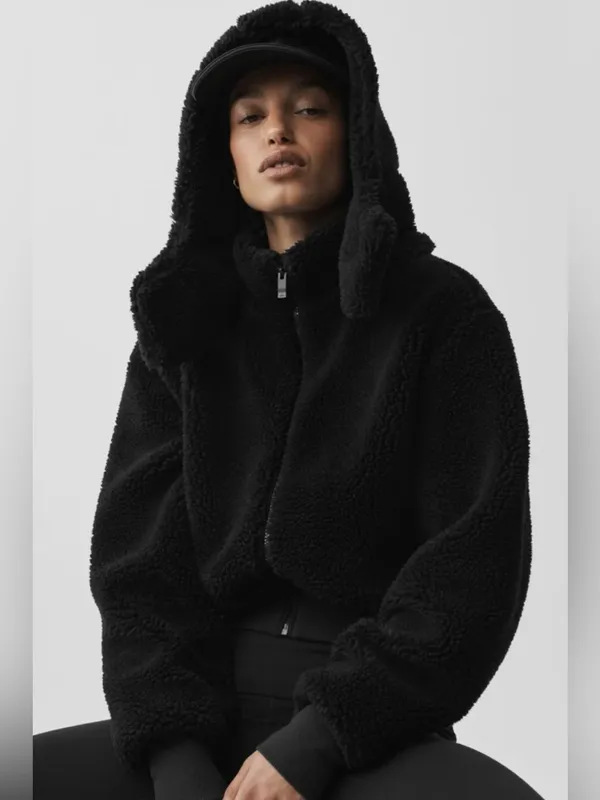 Alo Yoga Foxy Sherpa Jacket size S Black - Image 2