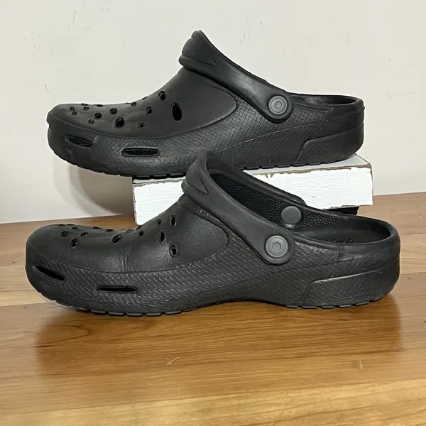 Foam Slip On‎ Clogs Lightweight Versatile Womens Size 8 Black - Image 2