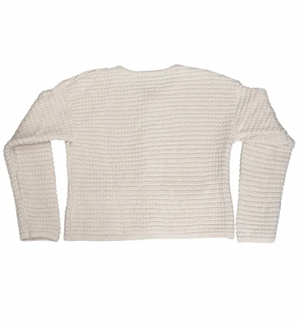 Gap Textured Sweater Jacket in the color Ivory Frost Size XSmall - Image 3