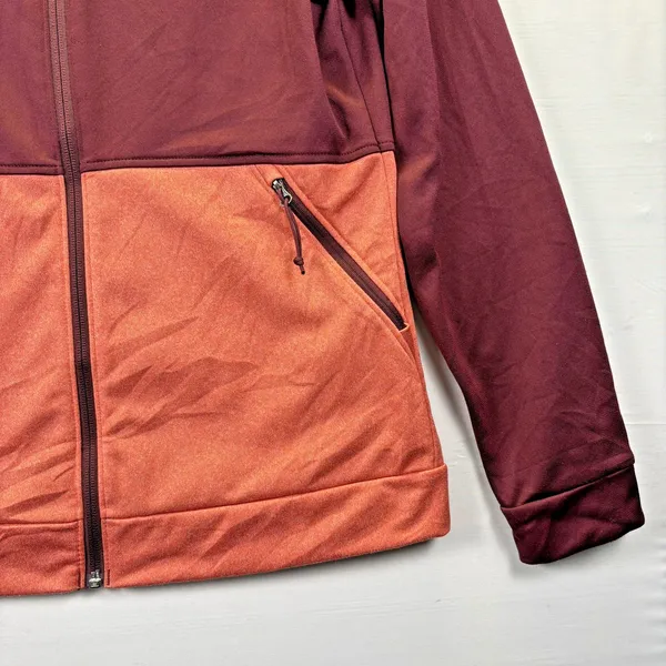 The North Face Jacket Womens Fleece Burgandy‎ Orange Full Zip Activewear Small - Image 10