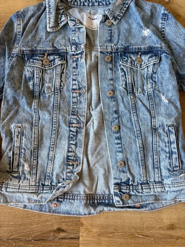 Light Blue Denim Distressed Jean Jacket - Image 2