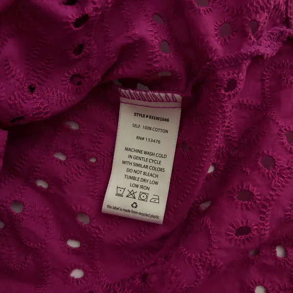 Evereve Magenta Eyelet Blouse - Image 5