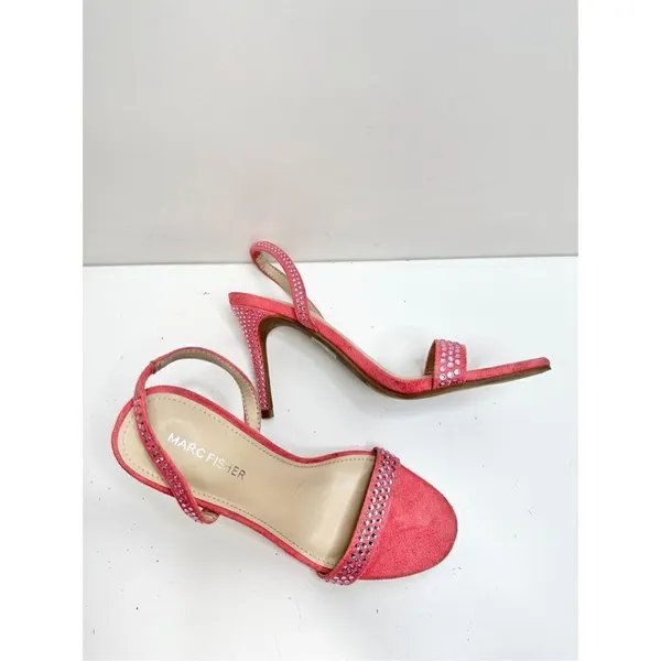 Marc Fisher Sandals Womens Size 7 Betila‎ Slingback Heels Rhinestone Accents - Image 8