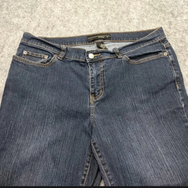 Venezia Vintage Flare Jeans Dark Wash High Rise Plus Size 20P - Image 9