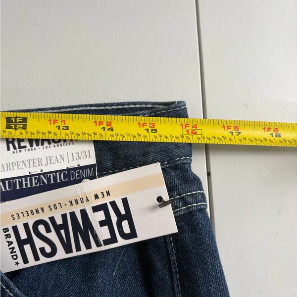 NWT Rewash Carpenter Jeans Denim Dark Wash‎ High Waist size 13 31 NEW! 0441 - Image 8