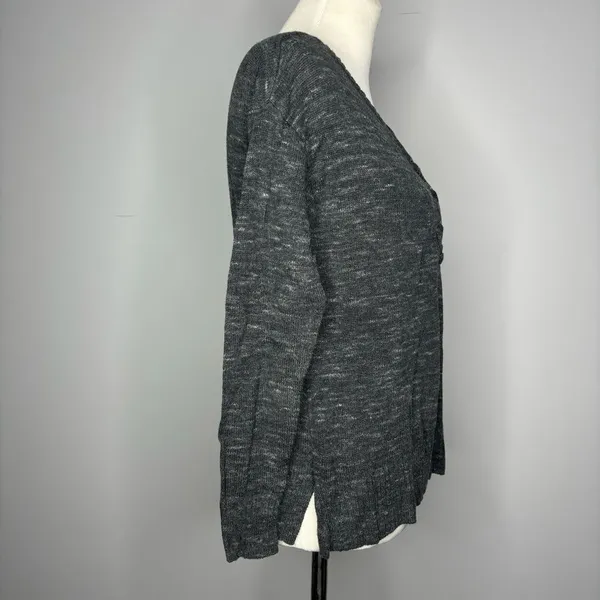 American Eagle Outfitters- Grey Sweater with V-Neck Crosses - Image 2