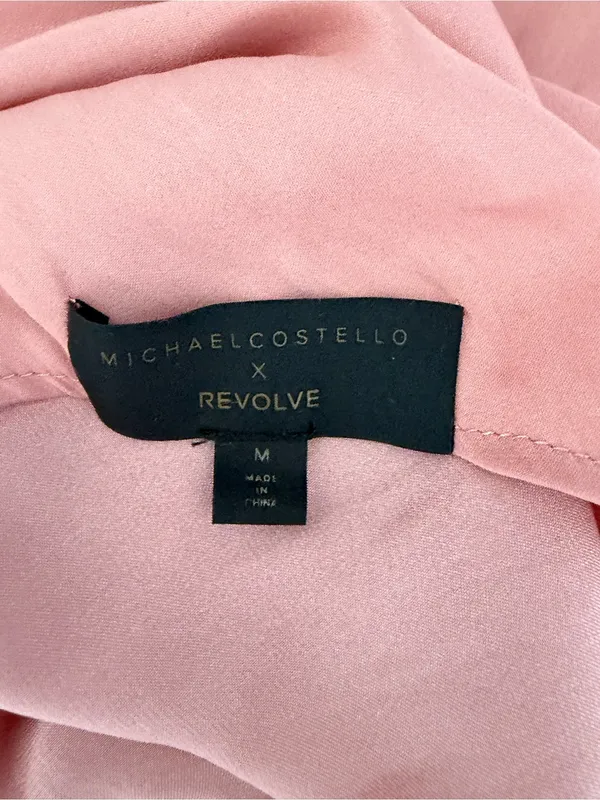 Michael Costello x Revolve Braxton Cowl Neck Slip Dress Side Slit Rose Pink Med - Image 8