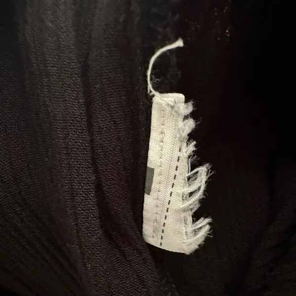 Abercrombie & Fitch Black Gauzy Crinkly Bodysuit Thong Long Sleeve Date Night XS - Image 7