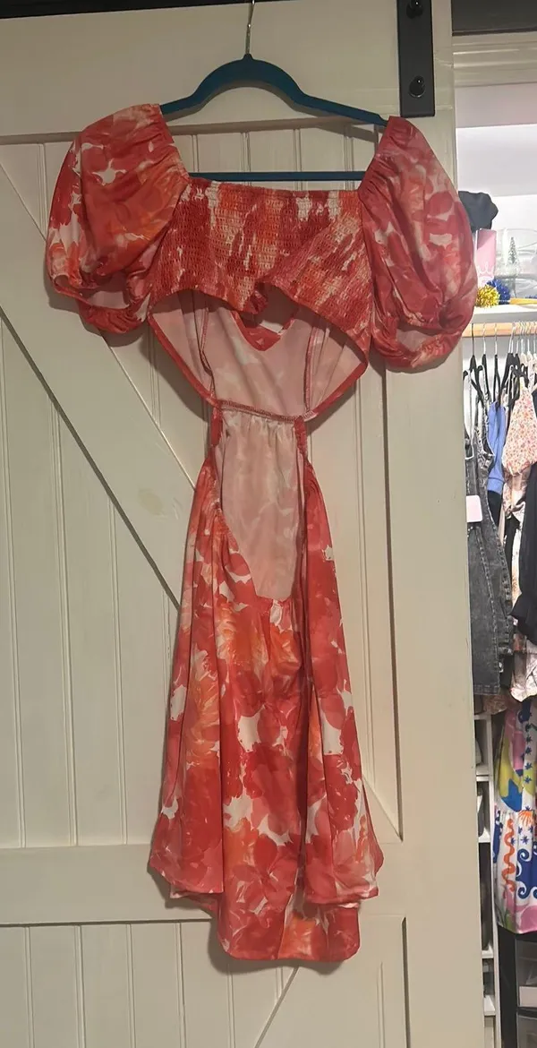 Floral Dress With Open Back Multi - Image 2