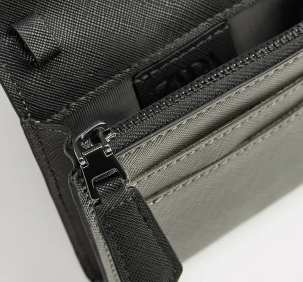 Zara TWO IN ONE FLAP POCKETBOOK/wallet/purse Dark Gray(New with Tag - Image 5