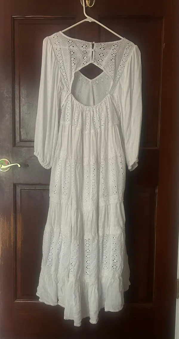 Free People White Lace Midi Dress - Image 2