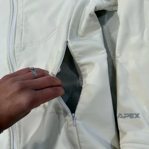 The North Face Apex Bionic Jacket Women’s Large White Dune Windproof Softshell - Image 4