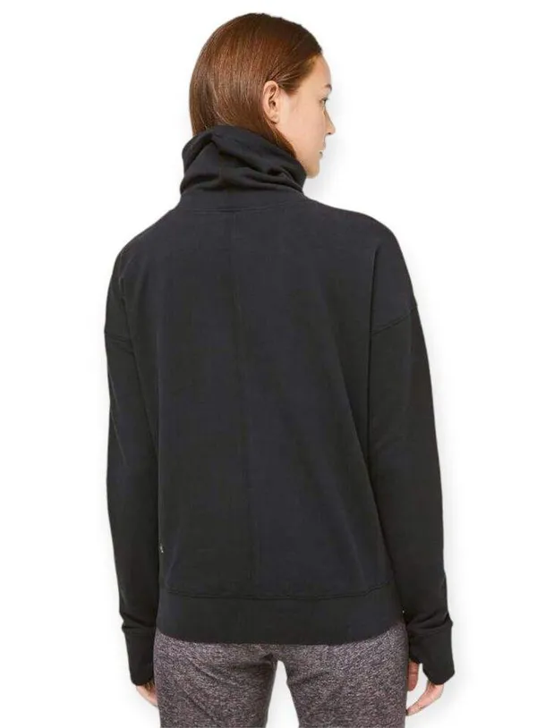 Lululemon | Sz 4 | Go Forward Black Funnel Neck Long-Sleeve Pullover Sweatshirt - Image 3