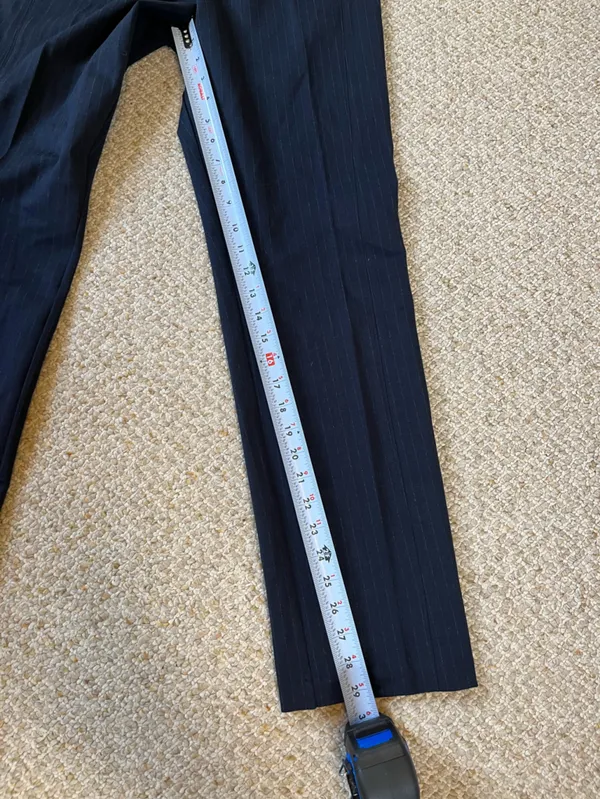 Spanx the Perfect Pant in Navy Pinstripe size Large - Image 8