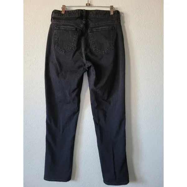 Abercrombie & Fitch Curve Love Women's 27 Black Mid Rise 90s Straight Jeans - Image 13