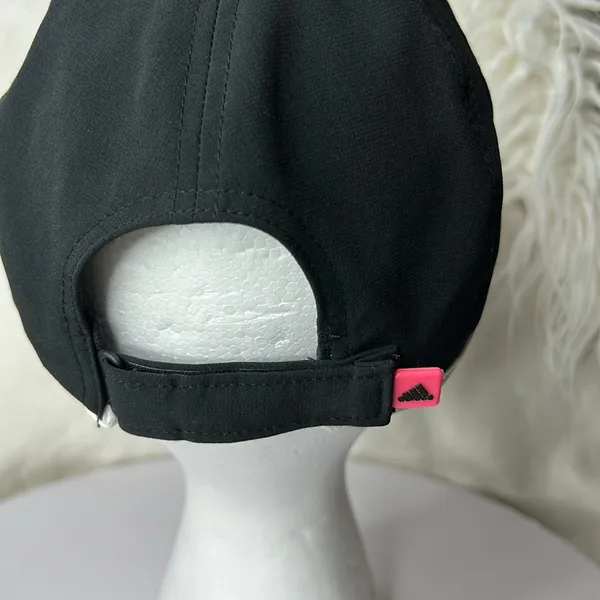 Adidas Adizero Womens Black Pink Strapback Hat Cap Running Tennis Wicking OZ. - Image 4