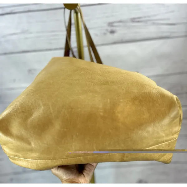 Madewell Tan Leather Large Tote Bag Minimalist Shopper Shoulder Purse - Image 3