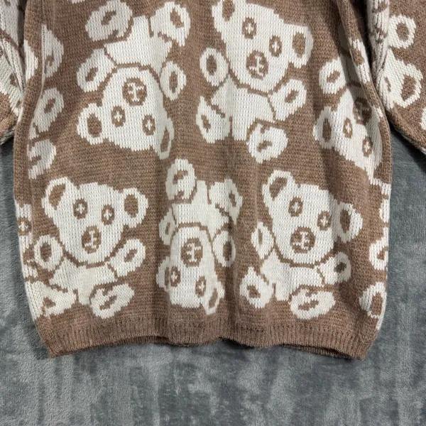 Vintage Needles & Yarn Teddy Bear Fluffy Knit Sweater - Image 11