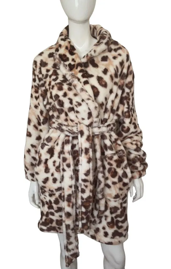 Aerie Animal Print Cozy Plush Robe, Medium - Image 20