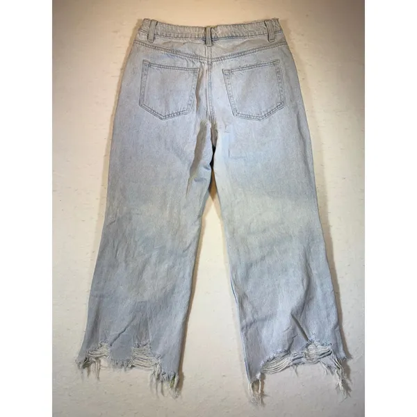 Vervet Distressed Light Wash Wide Leg Jeans Women's Size 29 - Image 2
