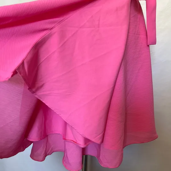 Showpo Wrap Y2K Mini Skirt 8 Coquette Ballet Festival Tie Bow Flowy Soft Girl - Image 6