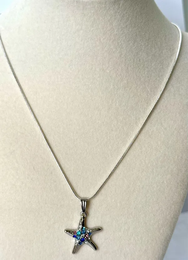 Starfish Pendant Necklace Silver - Image 3