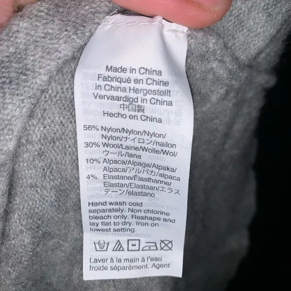 J Crew gray wool alpaca blend turtleneck cozy oversized sweater - Image 4