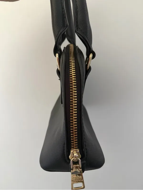 Steve Madden Black Mini Dome Satchel with Gold Hardware - Image 4