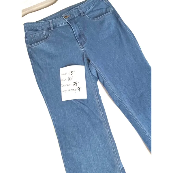 Halara Women's Petite M Flare Leg Jeans Light Wash Stretch Denim Pants - Image 5