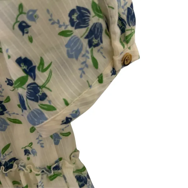 Sweet Baby Jamie Ivory Floral Print Tiered 3/4 Sleeve Midi Dress Size XL - Image 10