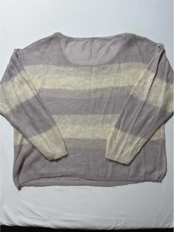 Free People Cozy Mohair Blend Striped Sweater Size S - Image 5