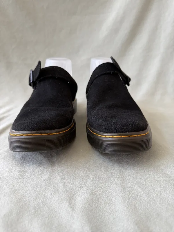 Dr. Martens Carlson Mule Black Suede Slingback Platform Size 9 - Image 5